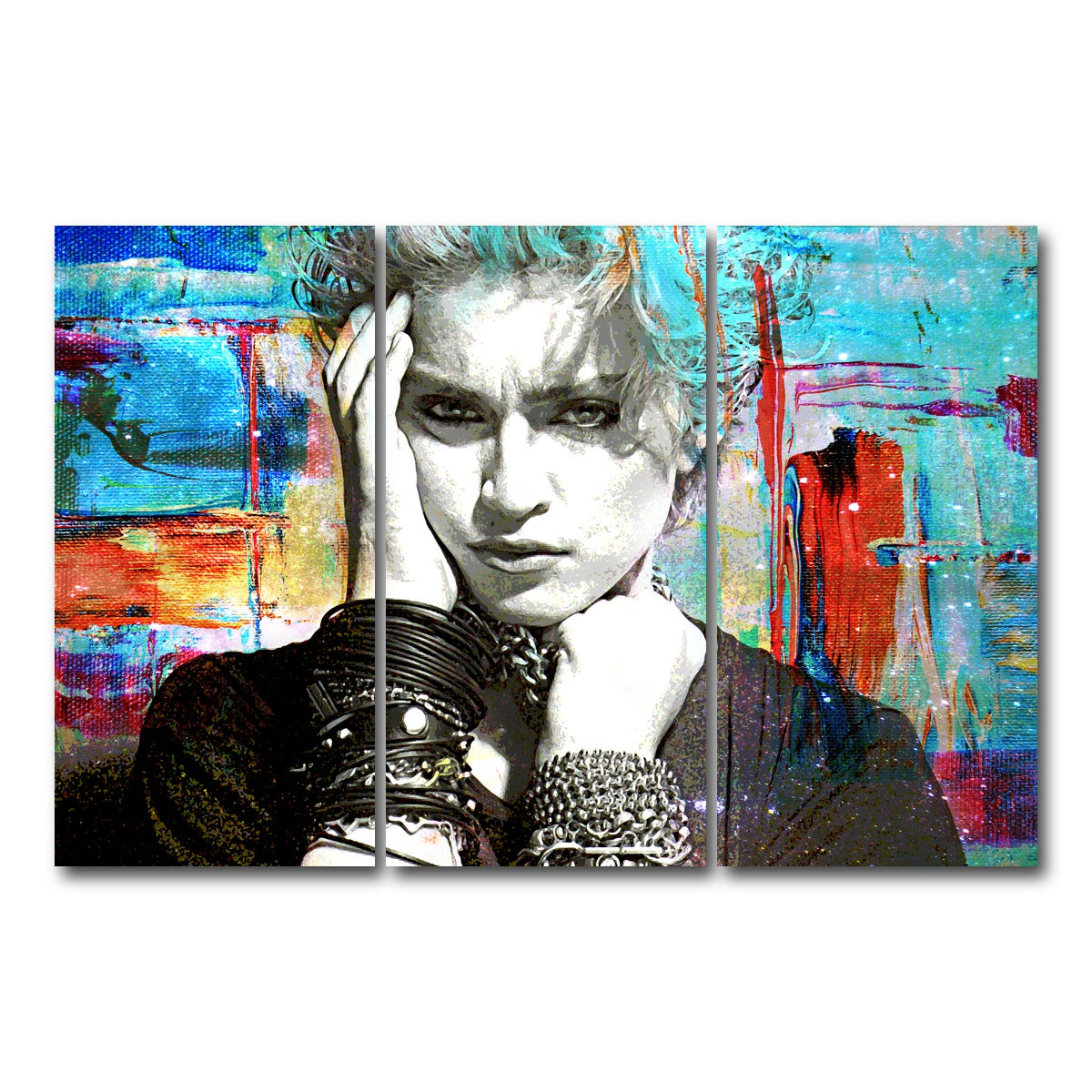 AUTO-MOCKUP WHITE | Madonna | 3 Piece | Gallery Wrap Canvas | group=12x24