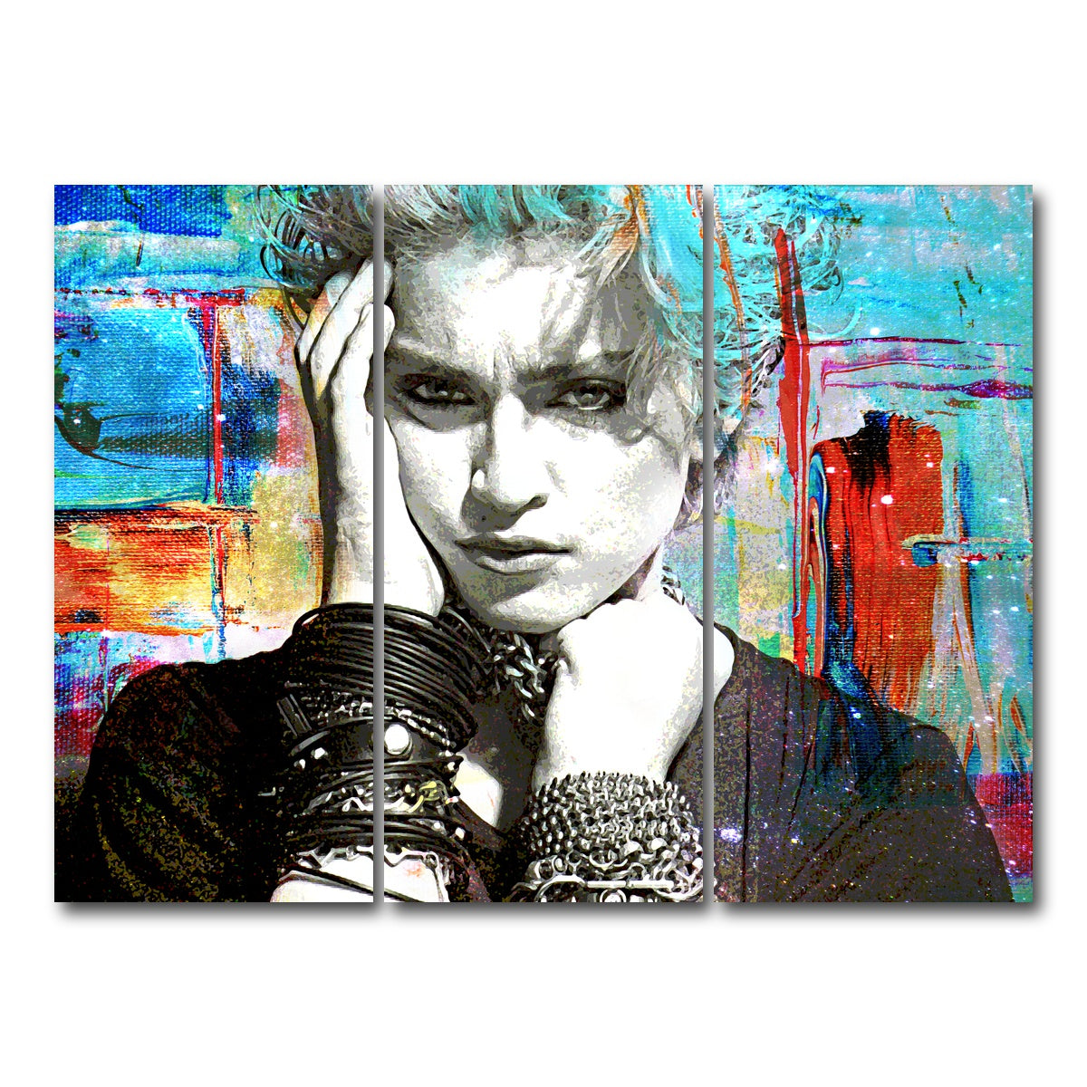 AUTO-MOCKUP WHITE | Madonna | 3 Piece | Gallery Wrap Canvas | group=8x18