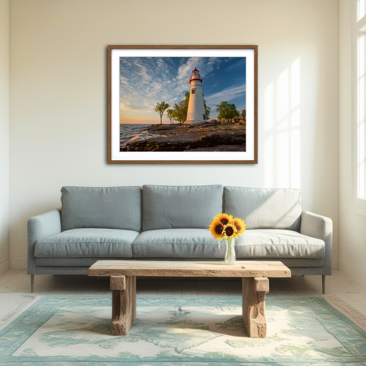 AUTO-MOCKUP ROOM | Marblehead Lighthouse Wall Art