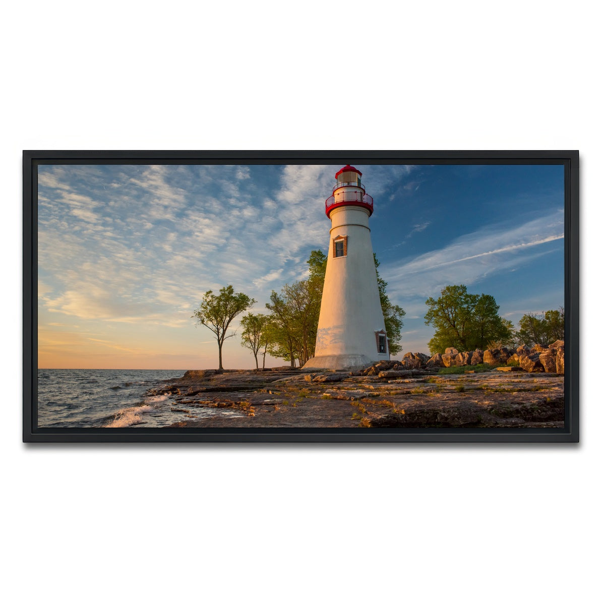 AUTO-MOCKUP WHITE | Marblehead Lighthouse | 1 Piece | Black Framed Canvas | group=2x1