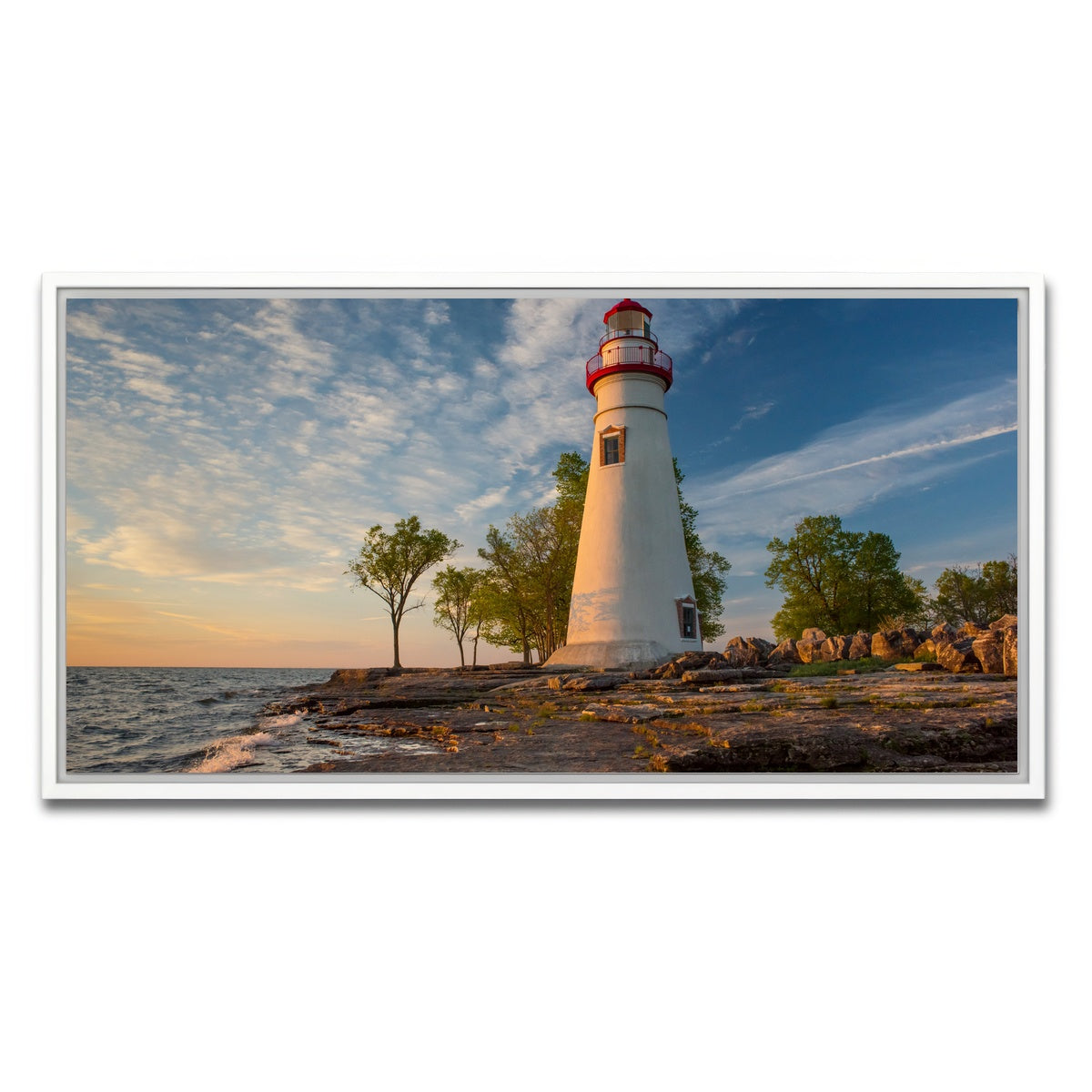 AUTO-MOCKUP WHITE | Marblehead Lighthouse | 1 Piece | White Framed Canvas | group=2x1