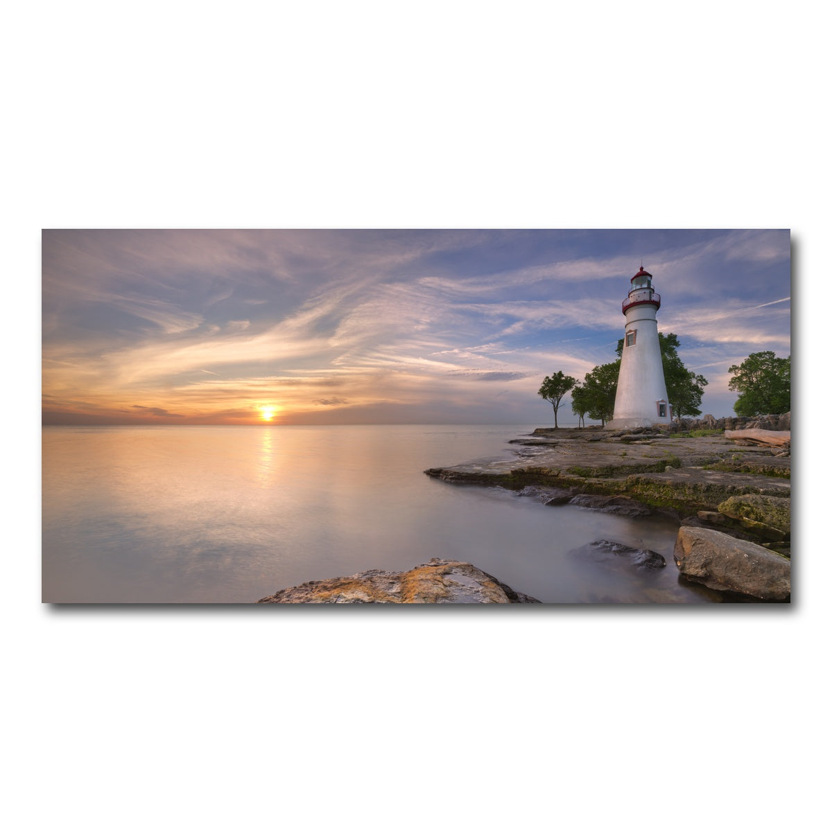 AUTO-MOCKUP WHITE | Marblehead Lighthouse on Lake Erie | 1 Piece | Gallery Wrap Canvas | group=2x1