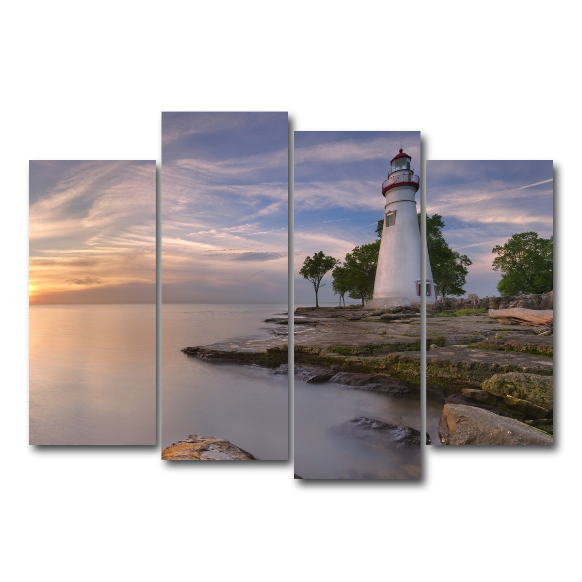 AUTO-MOCKUP WHITE | Marblehead Lighthouse on Lake Erie | 4 Piece | Gallery Wrap Canvas | group=4_normal
