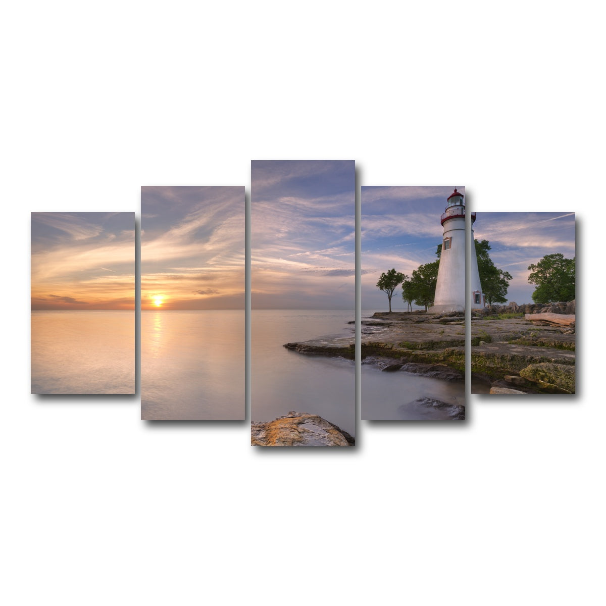 AUTO-MOCKUP WHITE | Marblehead Lighthouse on Lake Erie | 5 Piece | Gallery Wrap Canvas | group=5_normal