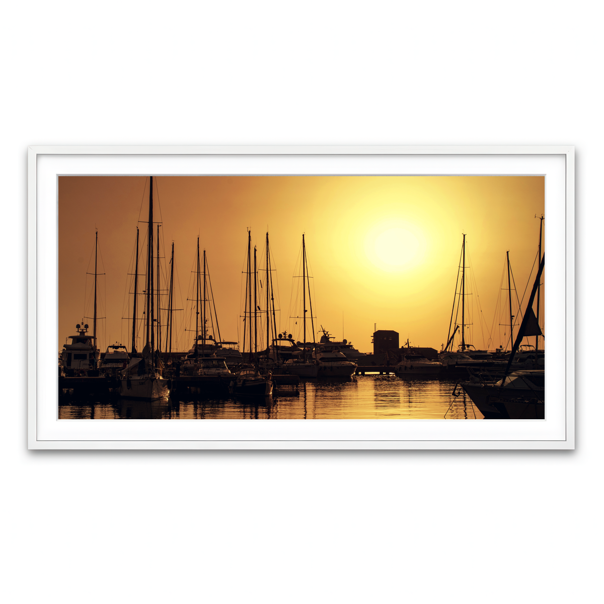 Framed Print 2x1 White