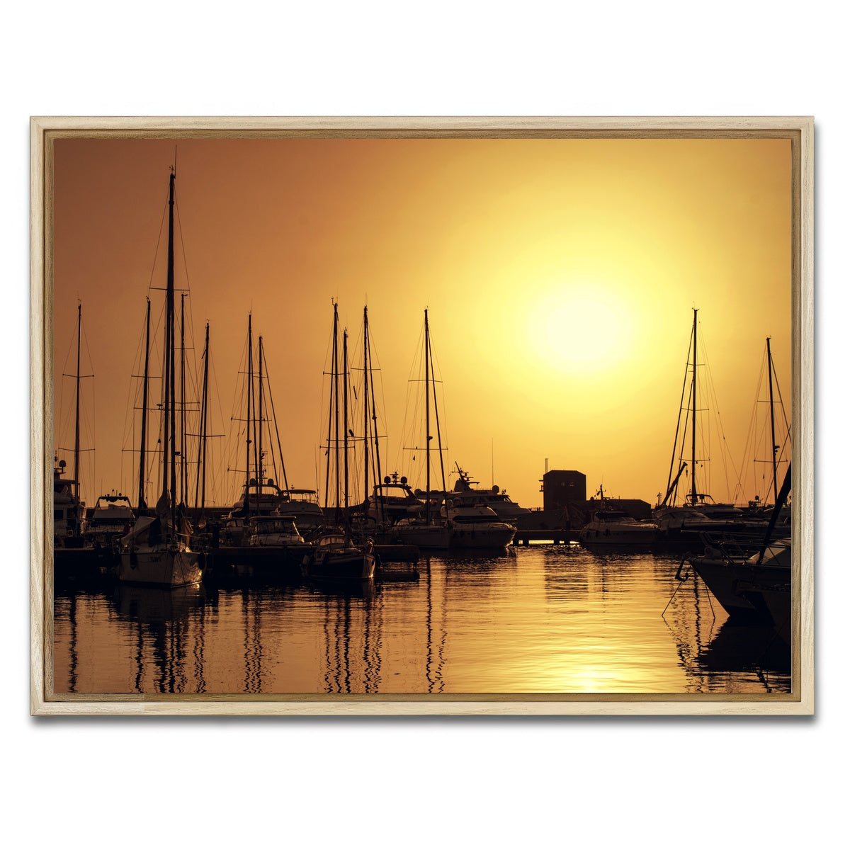 AUTO-MOCKUP WHITE | Marina di Pisa Sunset Tuscany Italy | 1 Piece | Natural Framed Canvas | group=4x3
