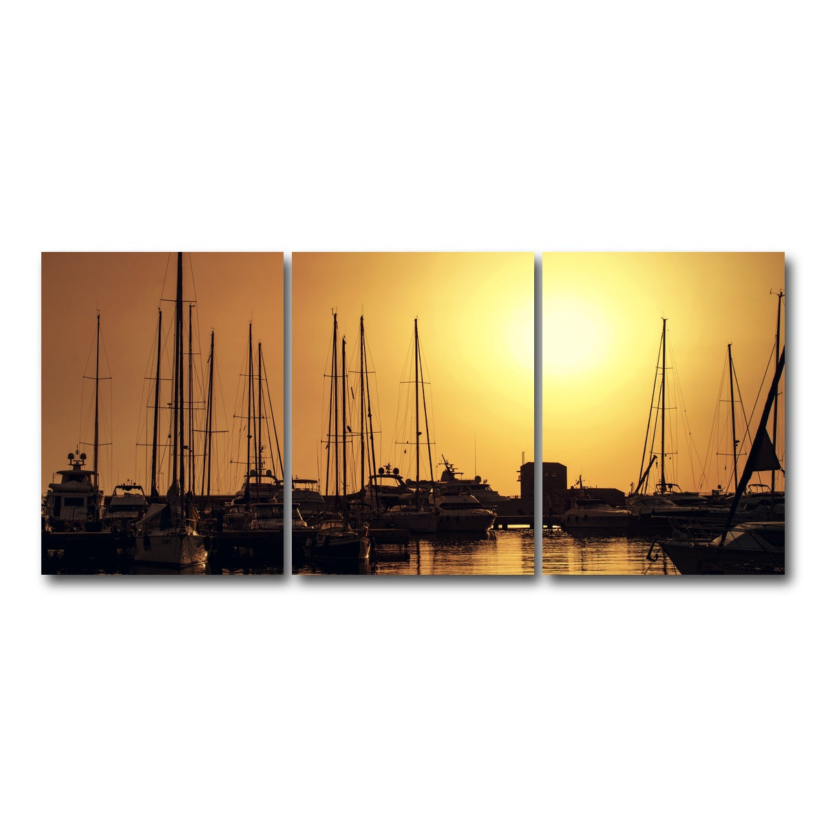 AUTO-MOCKUP WHITE | Marina di Pisa Sunset Tuscany Italy | 3 Piece | Gallery Wrap Canvas | group=18x24