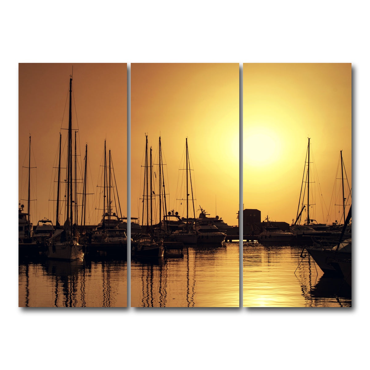 AUTO-MOCKUP WHITE | Marina di Pisa Sunset Tuscany Italy | 3 Piece | Gallery Wrap Canvas | group=8x18