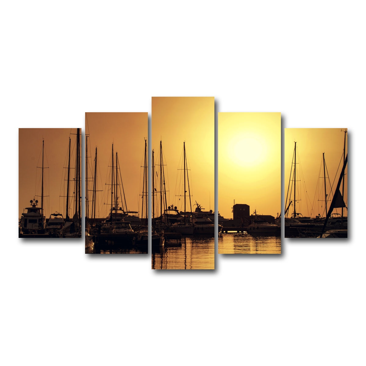 AUTO-MOCKUP WHITE | Marina di Pisa Sunset Tuscany Italy | 5 Piece | Gallery Wrap Canvas | group=5_normal