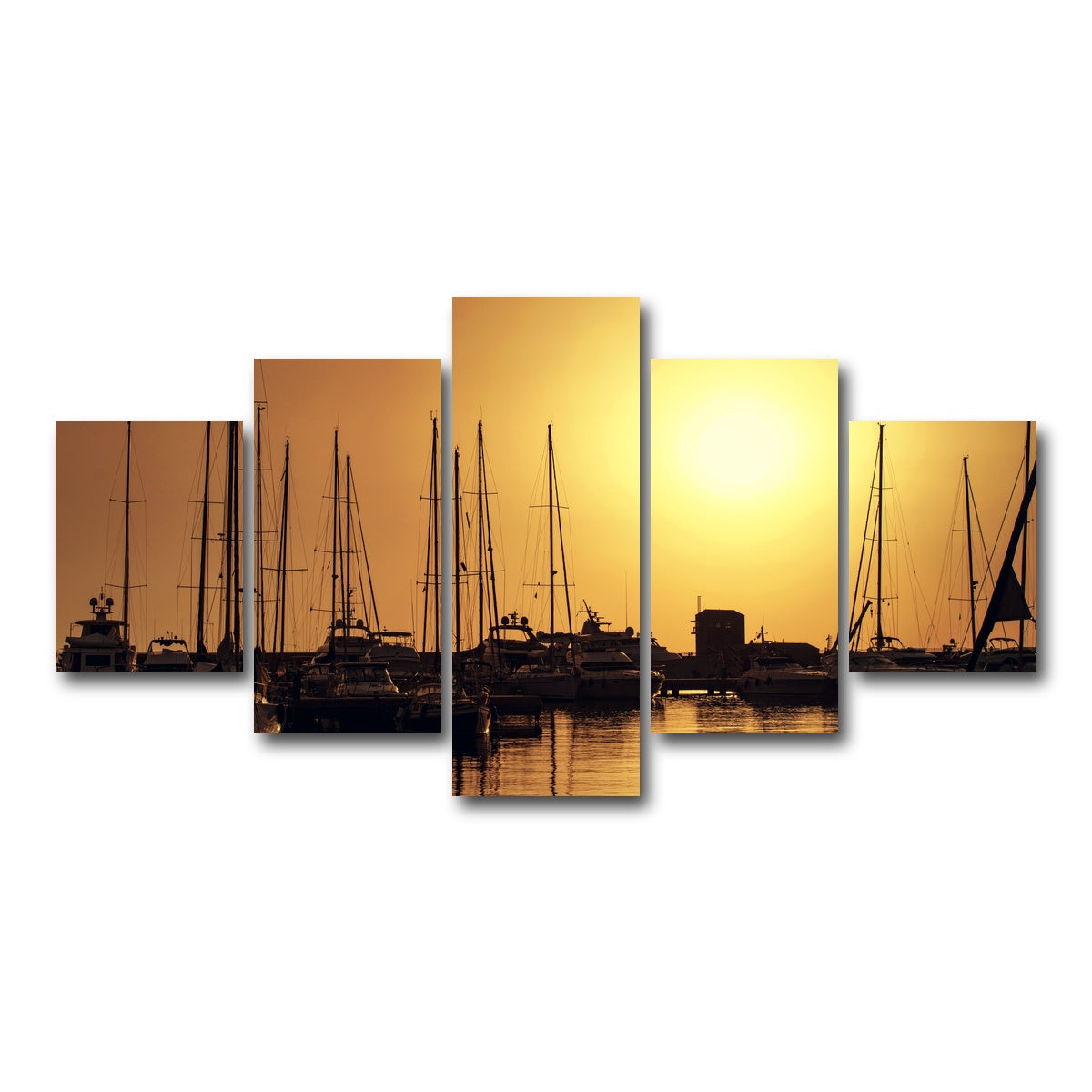 AUTO-MOCKUP WHITE | Marina di Pisa Sunset Tuscany Italy | 5 Piece | Gallery Wrap Canvas | group=5_short