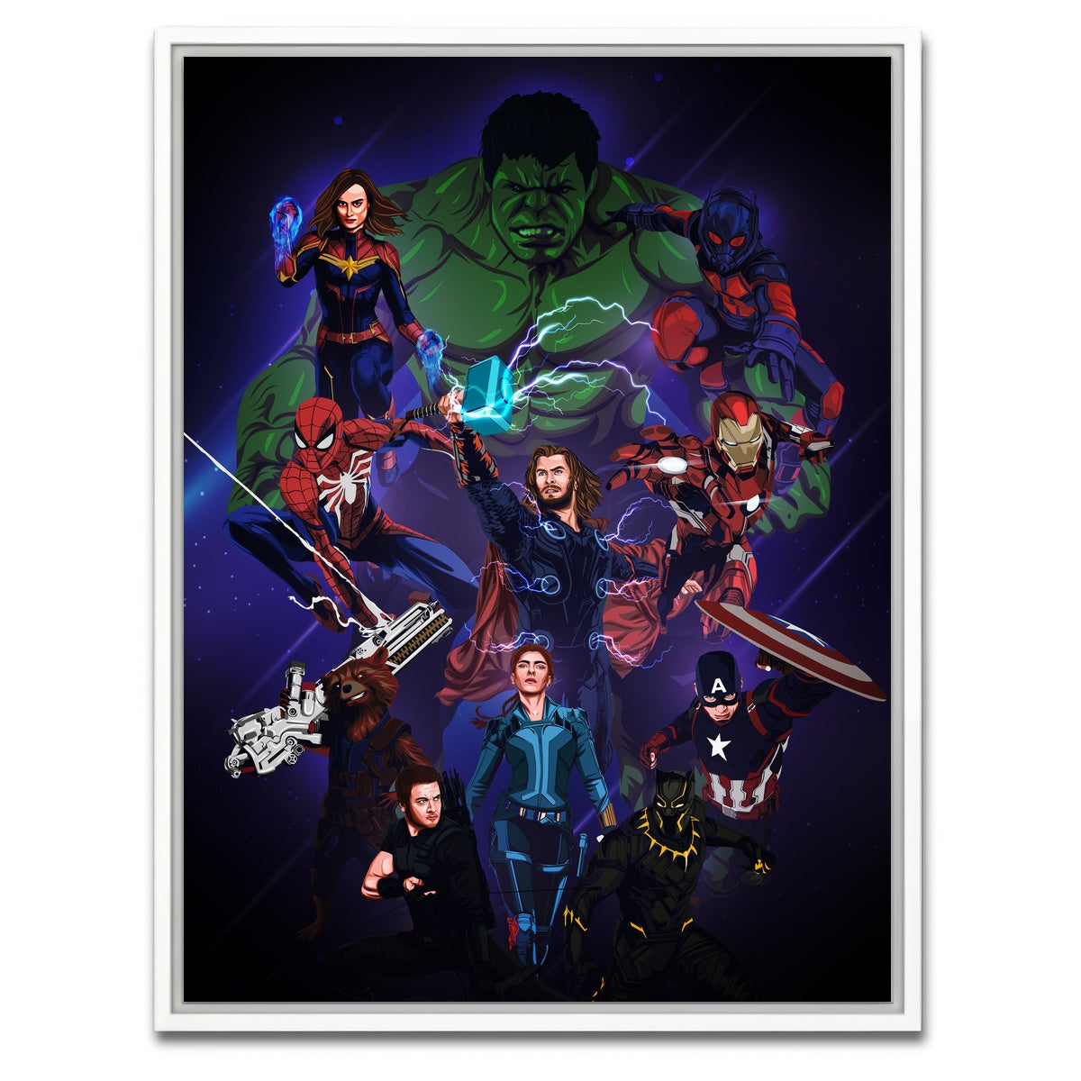 AUTO-MOCKUP WHITE | Marvel Characters | 1 Piece | White Framed Canvas | group=3x4