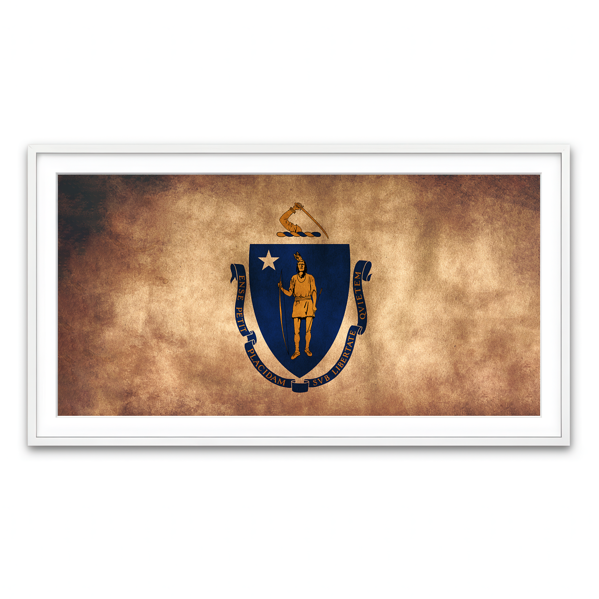 Framed Print 2x1 White