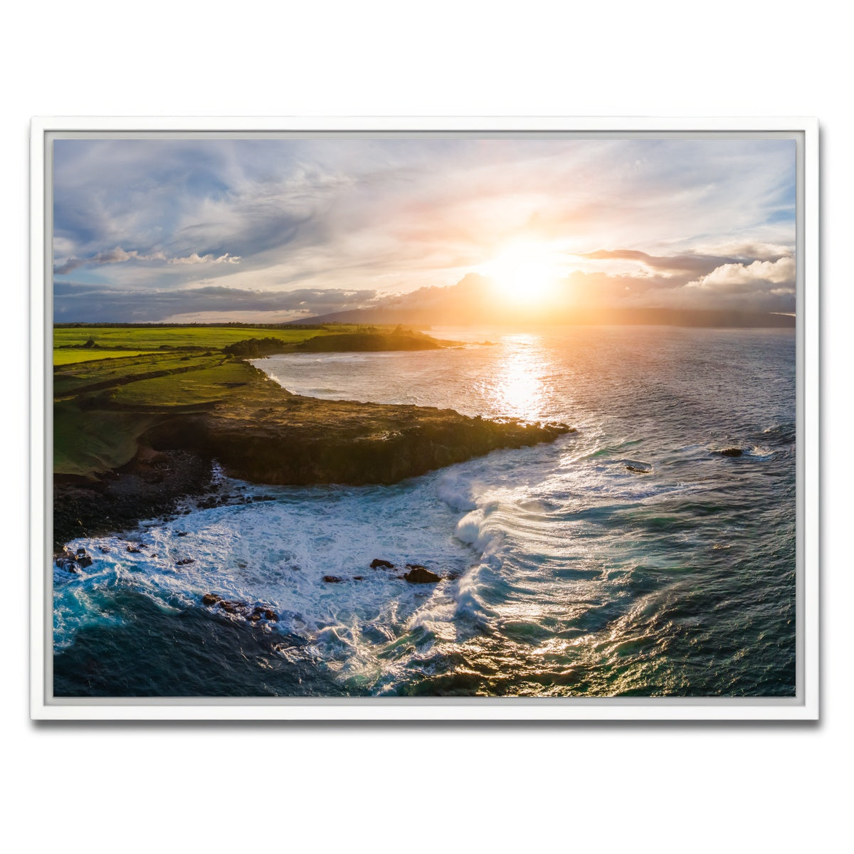 AUTO-MOCKUP WHITE | Maui Coast Sunny | 1 Piece | White Framed Canvas | group=4x3