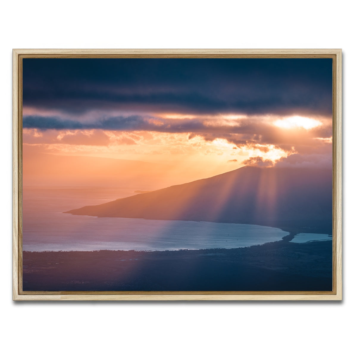AUTO-MOCKUP WHITE | Maui Sun Rays | 1 Piece | Natural Framed Canvas | group=4x3