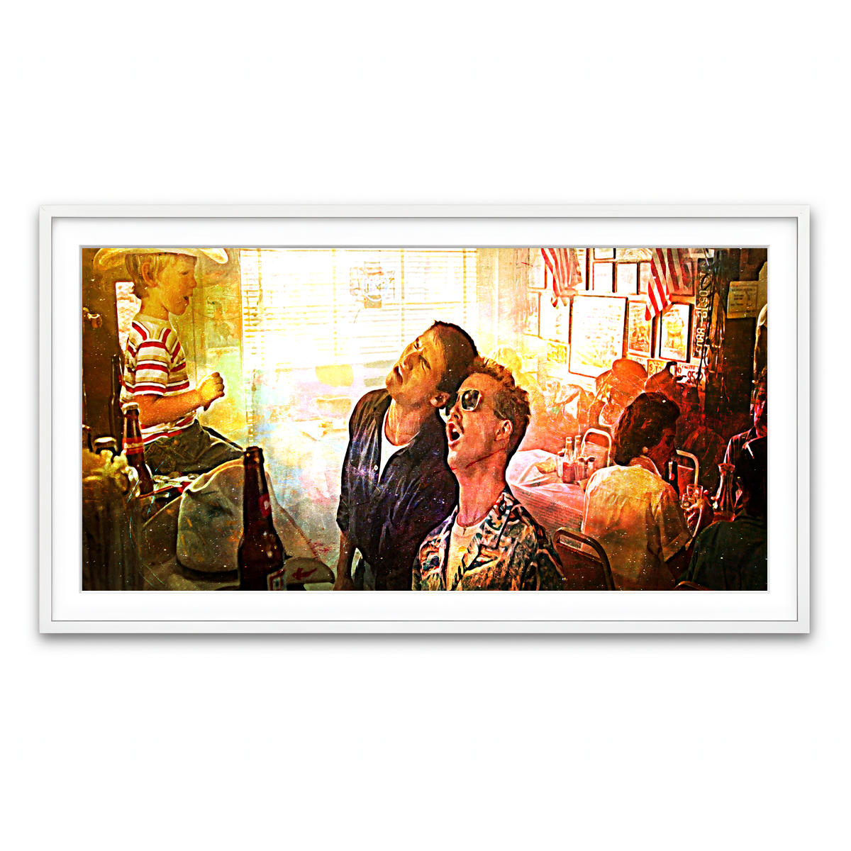 Framed Print 2x1 White