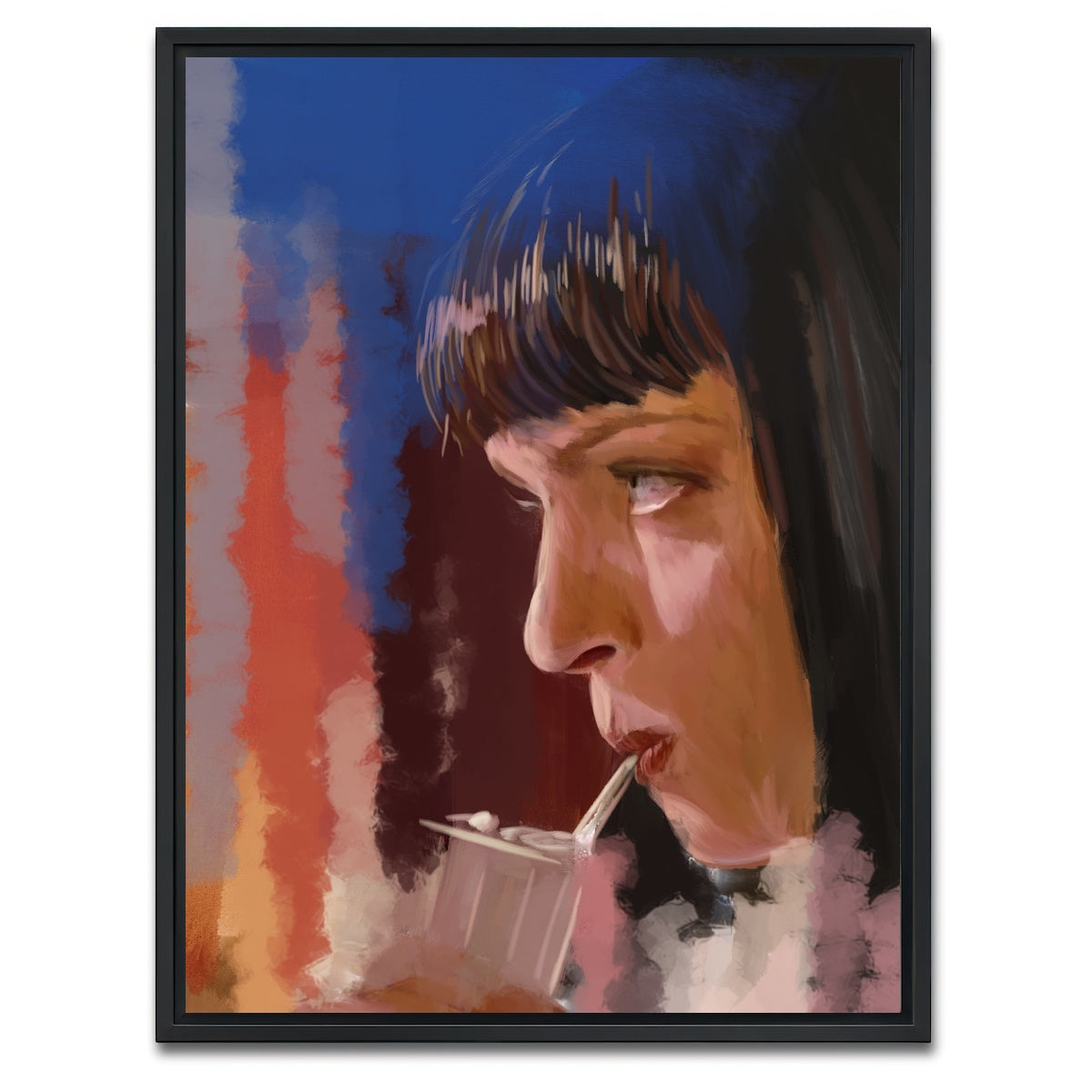 AUTO-MOCKUP WHITE | Mia and the Milkshake | 1 Piece | Black Framed Canvas | group=3x4