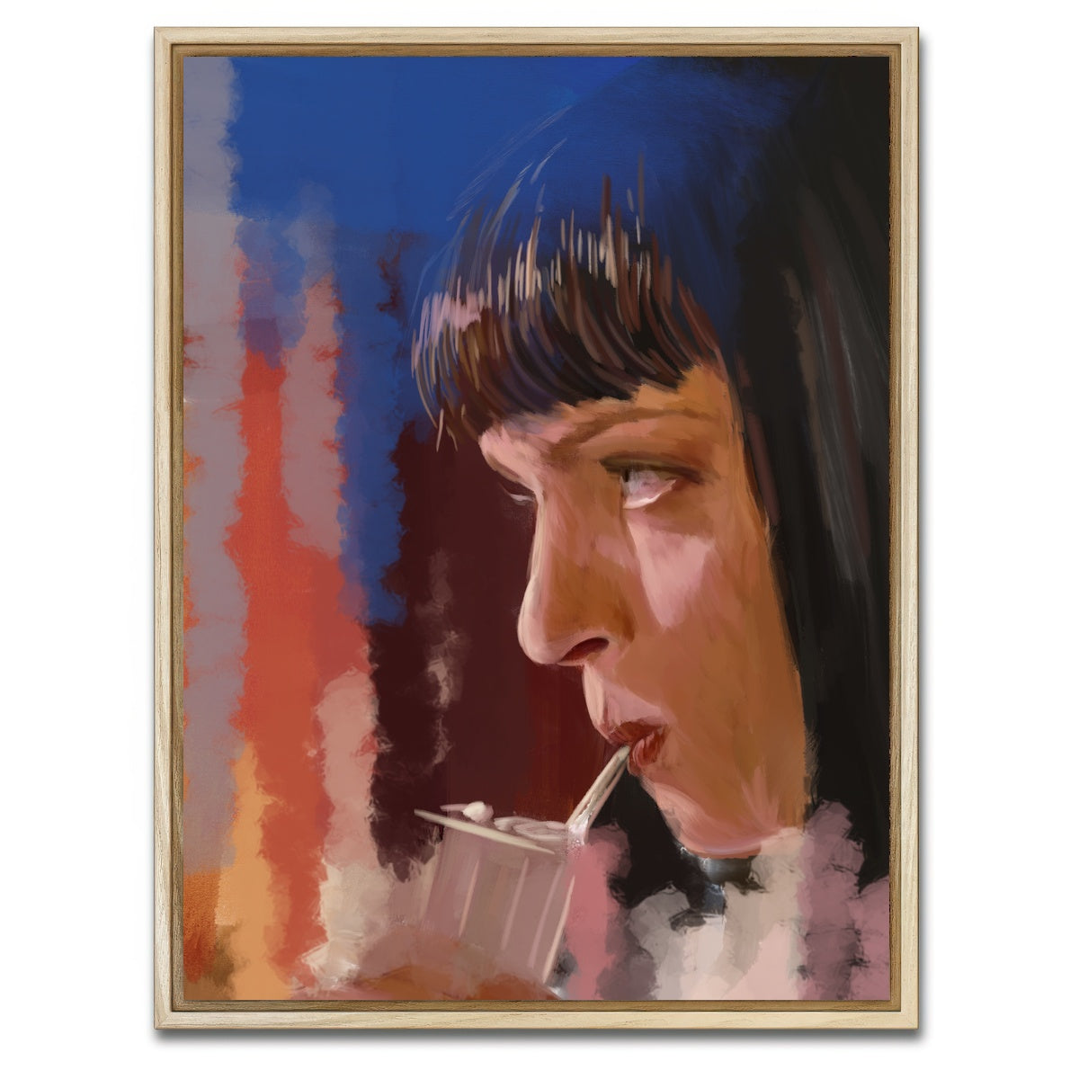 AUTO-MOCKUP WHITE | Mia and the Milkshake | 1 Piece | Natural Framed Canvas | group=3x4