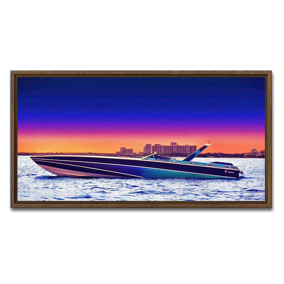 AUTO-MOCKUP WHITE | Miami Vice Scarab | 1 Piece | Walnut Framed Canvas | group=2x1