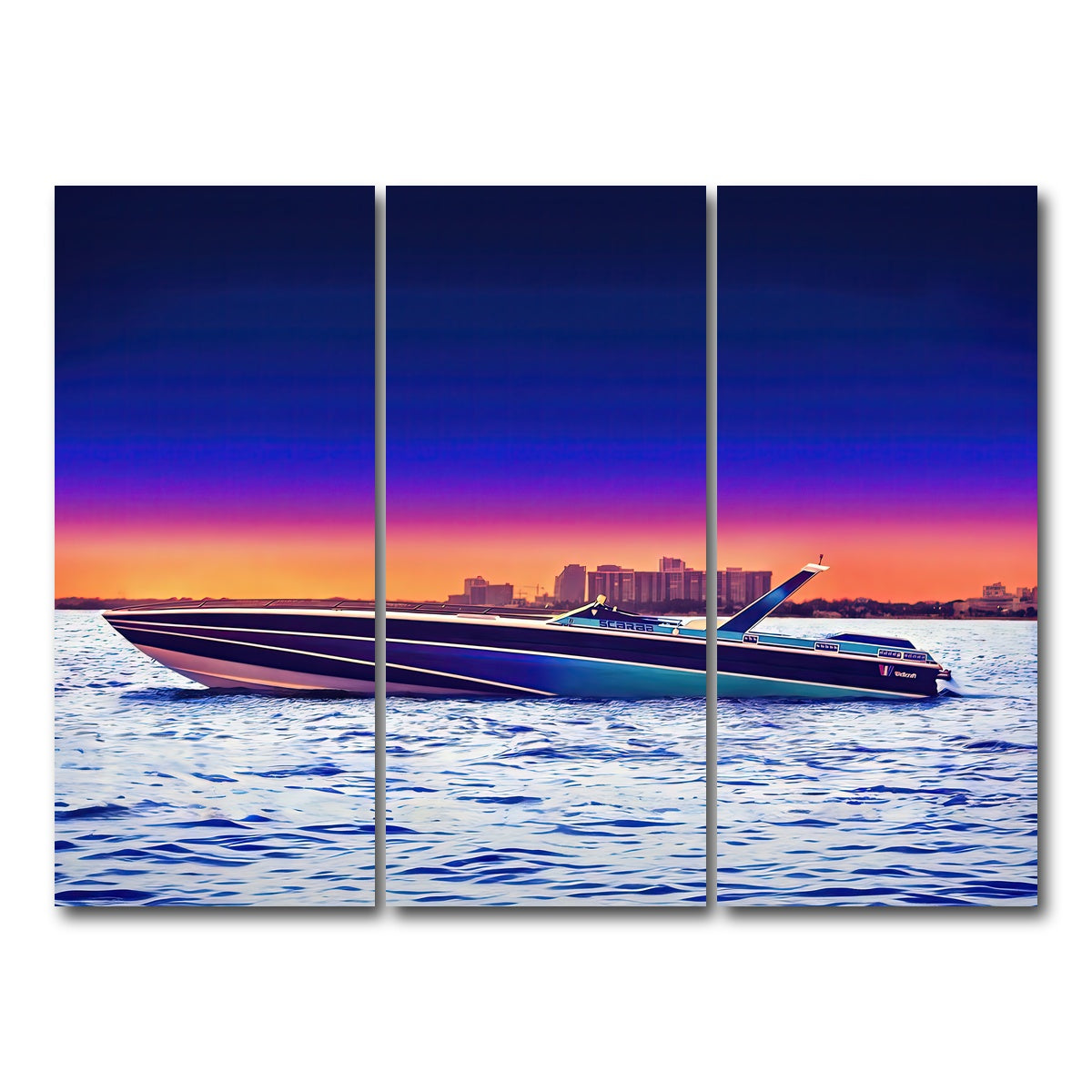 AUTO-MOCKUP WHITE | Miami Vice Scarab | 3 Piece | Gallery Wrap Canvas | group=8x18