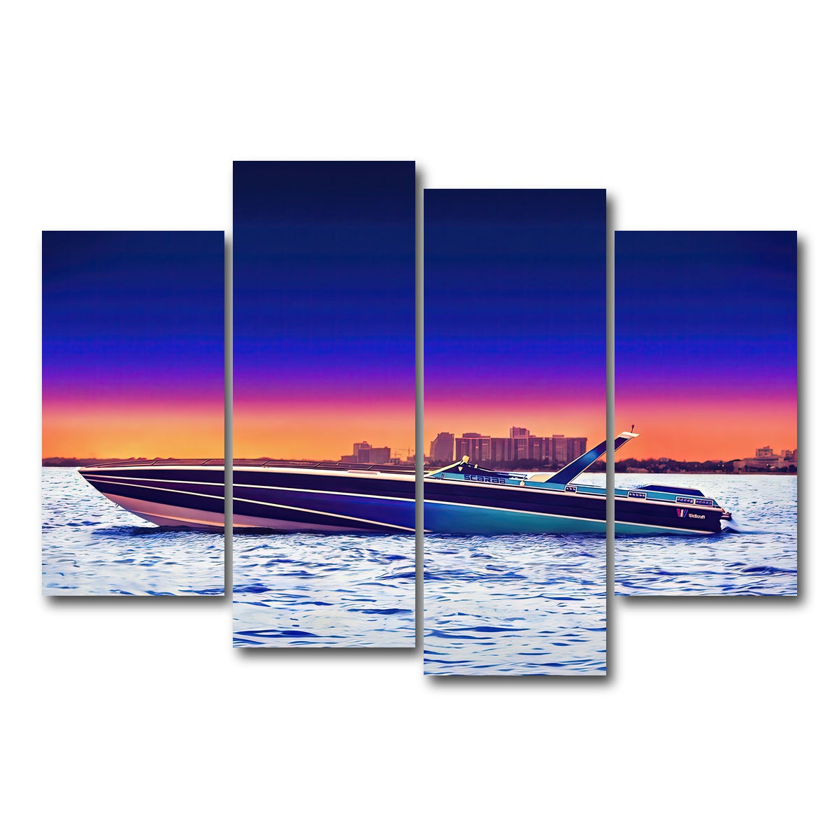 AUTO-MOCKUP WHITE | Miami Vice Scarab | 4 Piece | Gallery Wrap Canvas | group=4_short