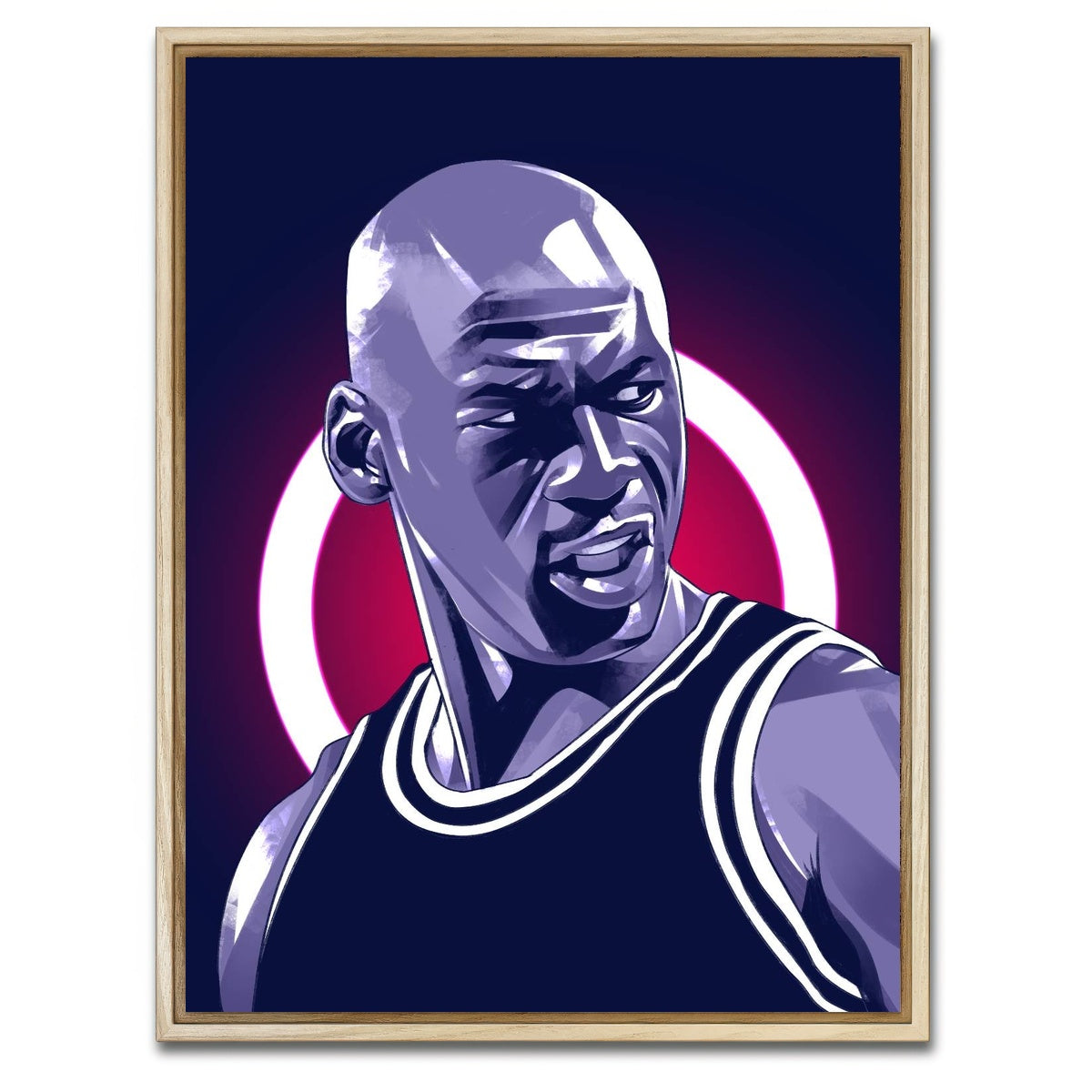 AUTO-MOCKUP WHITE | Michael Jordan | 1 Piece | Natural Framed Canvas | group=3x4