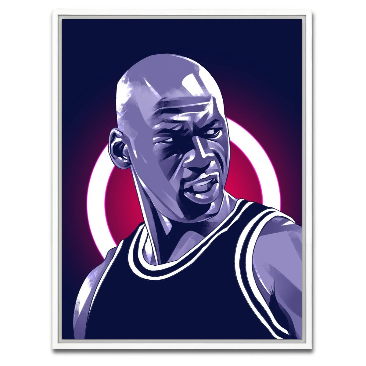 AUTO-MOCKUP WHITE | Michael Jordan | 1 Piece | White Framed Canvas | group=3x4
