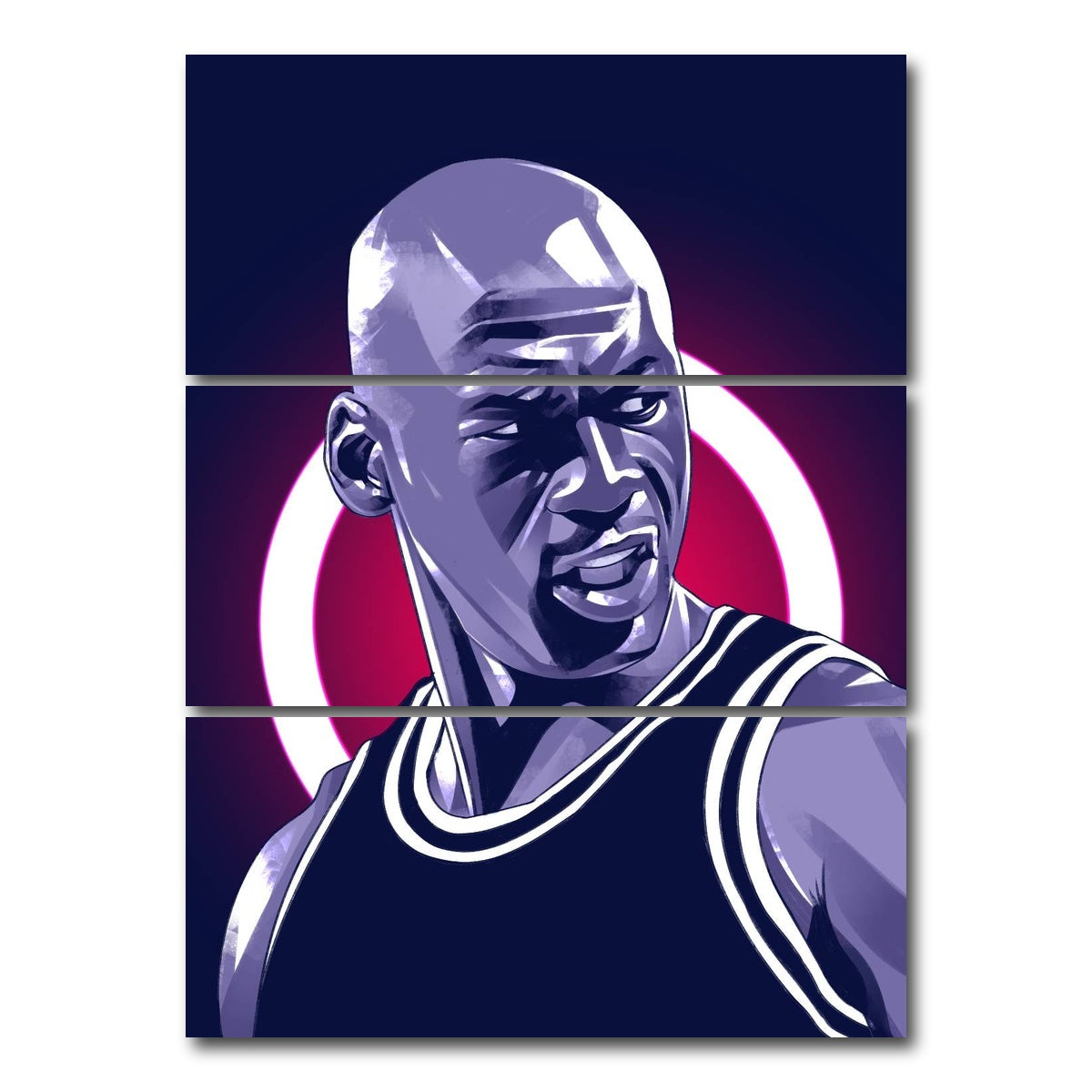 AUTO-MOCKUP WHITE | Michael Jordan | 3 Piece | Gallery Wrap Canvas | group=8x18_stacked