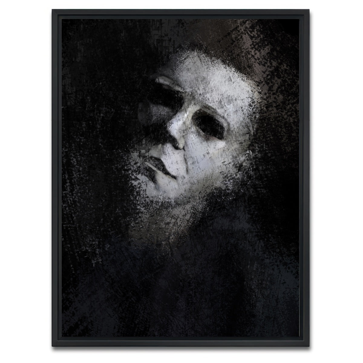 AUTO-MOCKUP WHITE | Michael Myers | 1 Piece | Black Framed Canvas | group=3x4