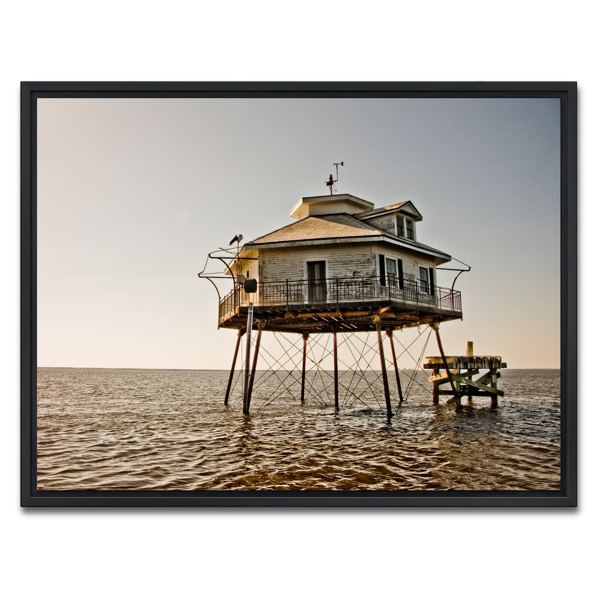 AUTO-MOCKUP WHITE | Mid Bay Light House | 1 Piece | Black Framed Canvas | group=4x3