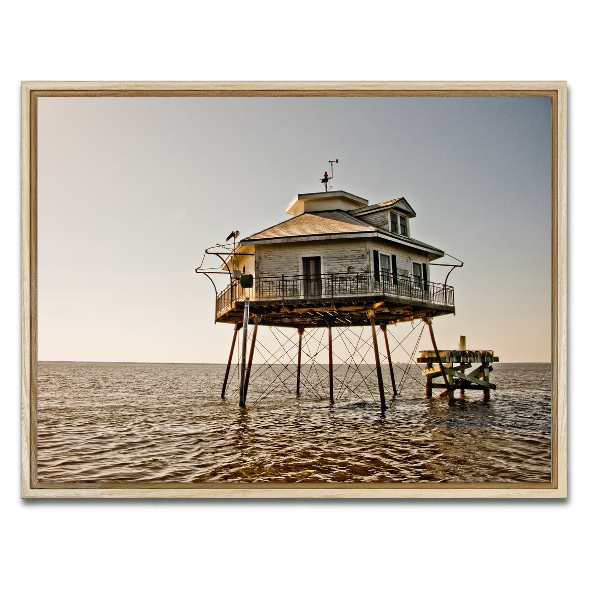 AUTO-MOCKUP WHITE | Mid Bay Light House | 1 Piece | Natural Framed Canvas | group=4x3