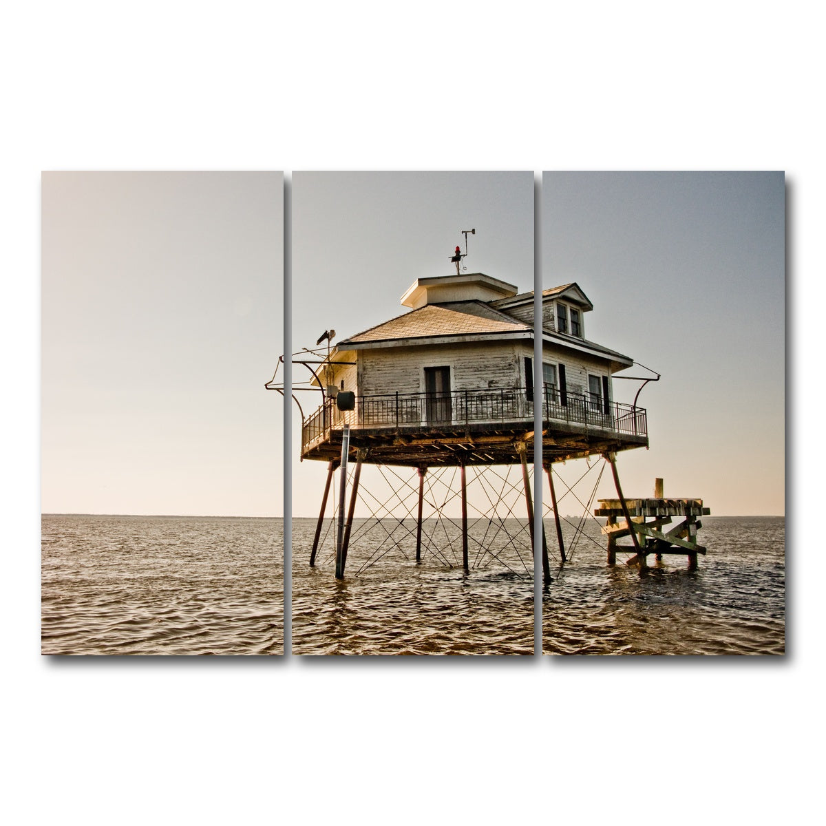 AUTO-MOCKUP WHITE | Mid Bay Light House | 3 Piece | Gallery Wrap Canvas | group=12x24