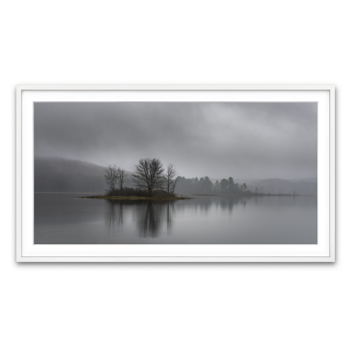 Framed Print 2x1 White