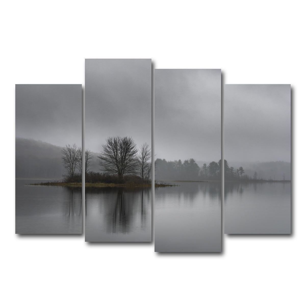 AUTO-MOCKUP WHITE | Misty Mornings | 4 Piece | Gallery Wrap Canvas | group=4_normal