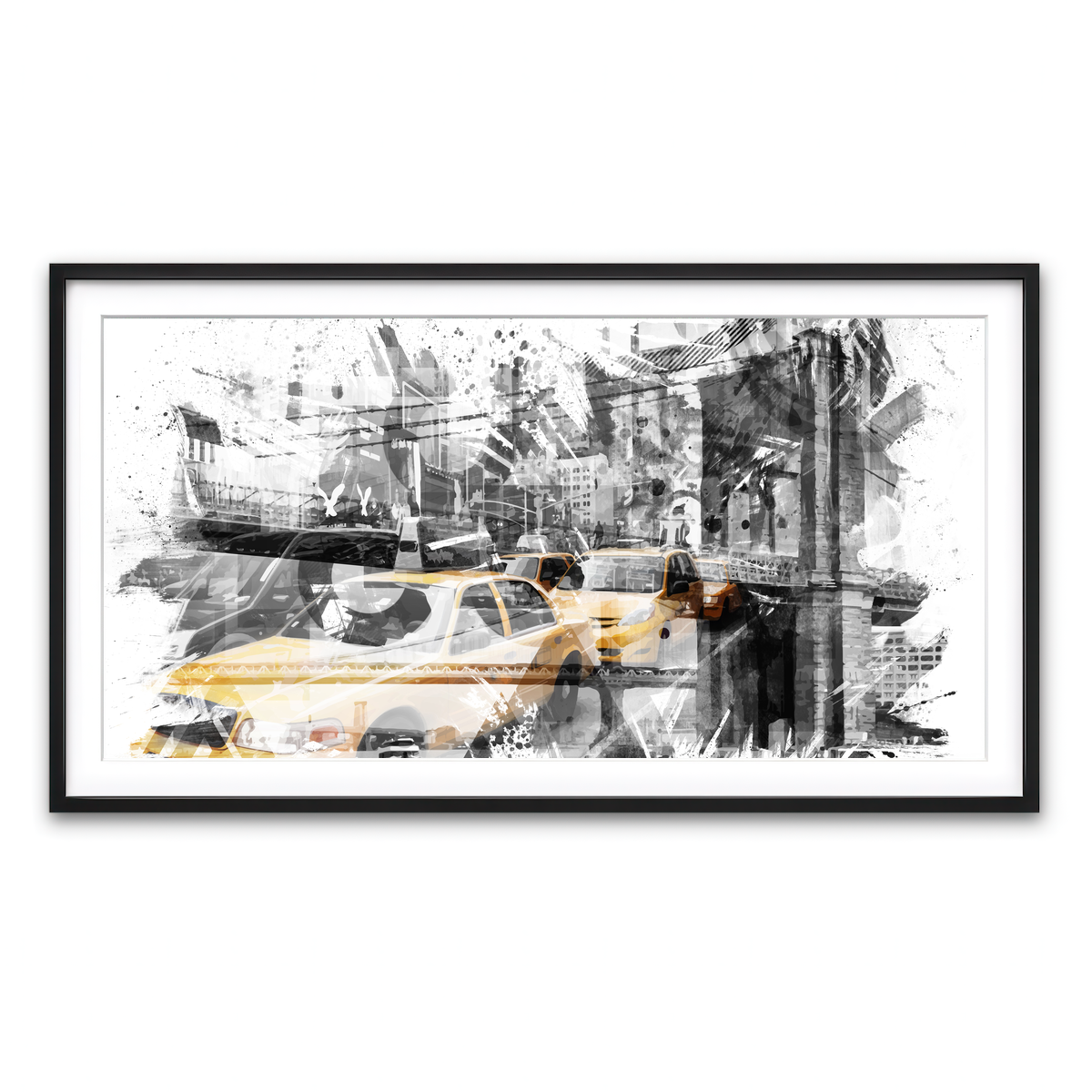 Framed Print 2x1 Black