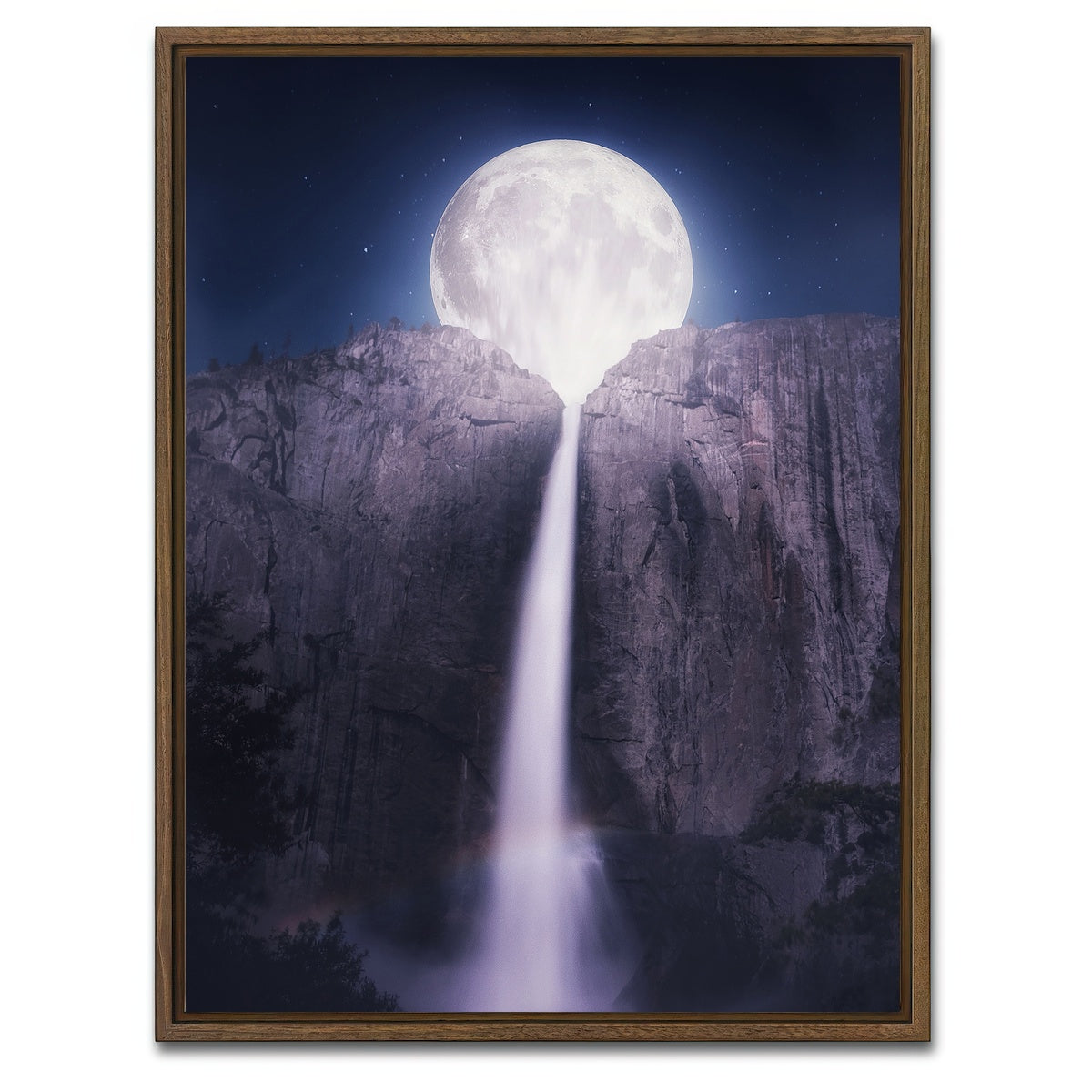 AUTO-MOCKUP WHITE | Moonfall | 1 Piece | Walnut Framed Canvas | group=3x4