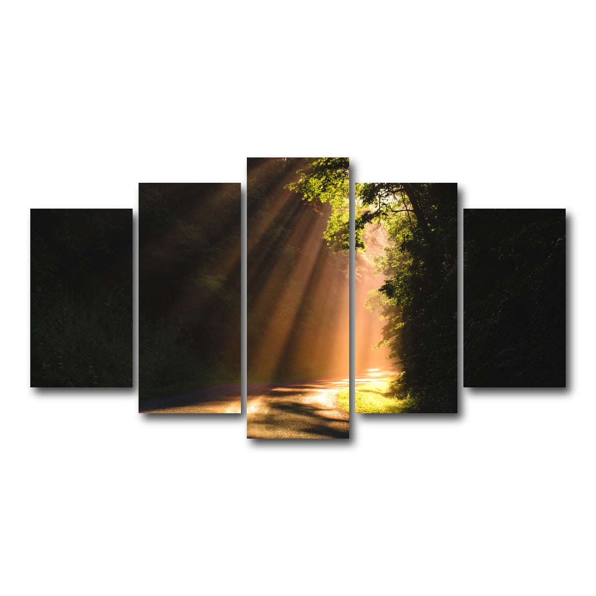 AUTO-MOCKUP WHITE | Morning Rays | 5 Piece | Gallery Wrap Canvas | group=5_normal