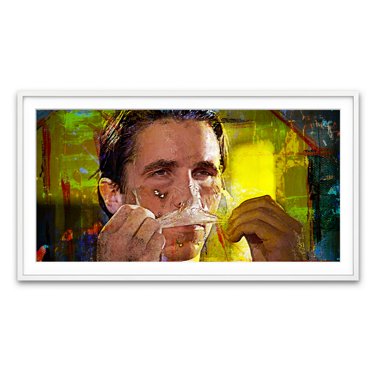 Framed Print 2x1 White