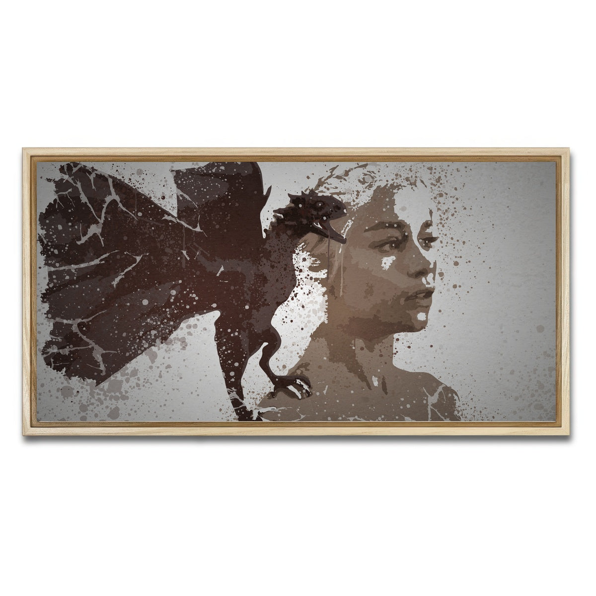 AUTO-MOCKUP WHITE | Mother of Dragons Splatter | 1 Piece | Natural Framed Canvas | group=2x1