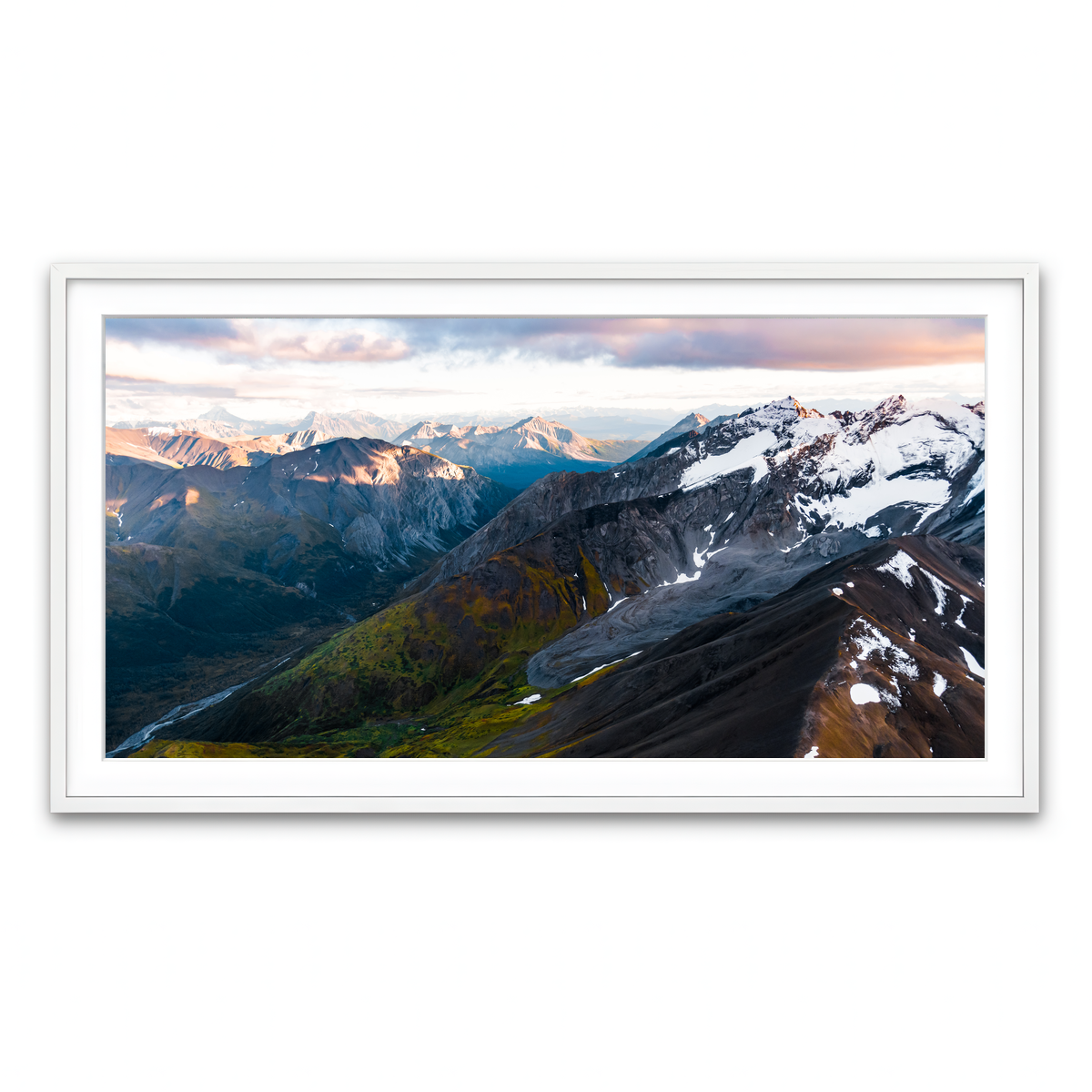 Framed Print 2x1 White