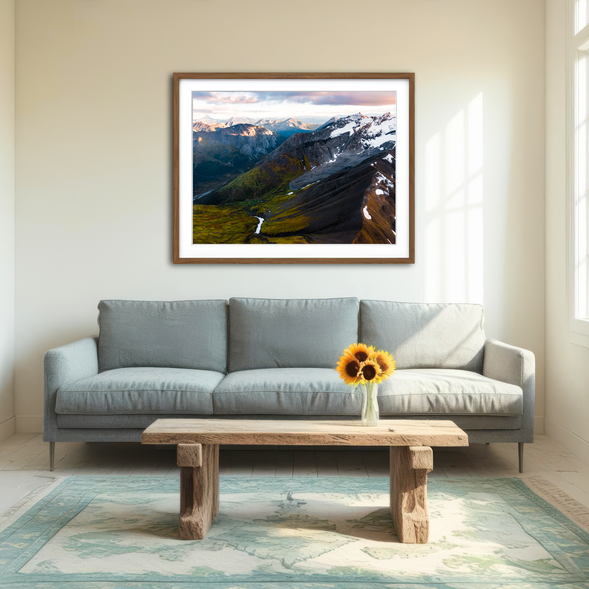 AUTO-MOCKUP ROOM | Mountains and Valleys Wall Art