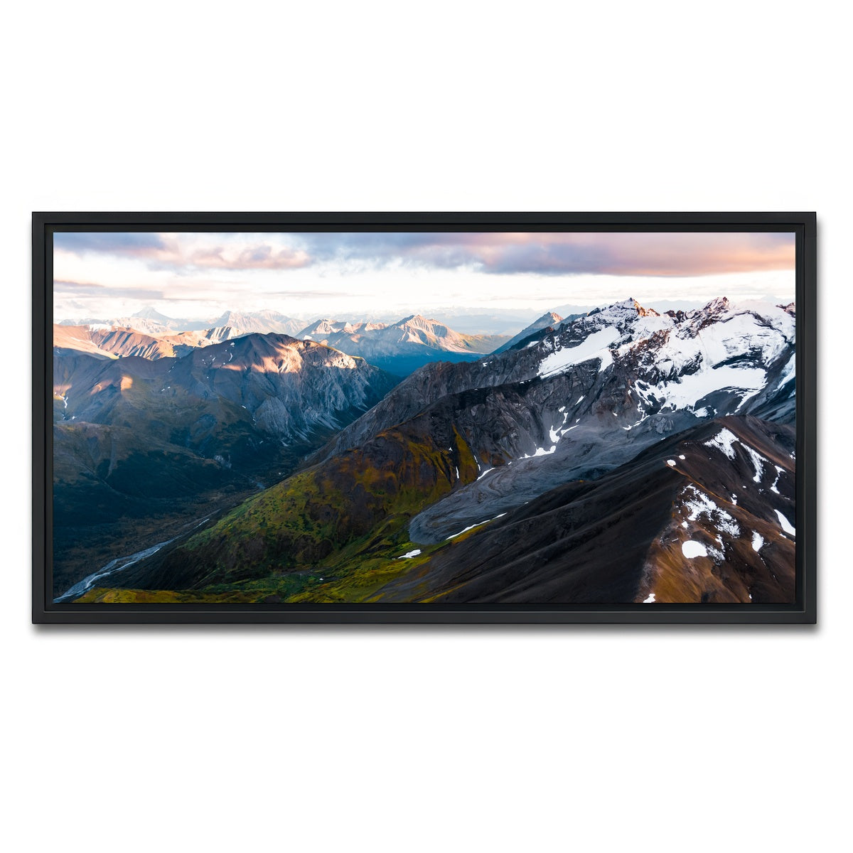 AUTO-MOCKUP WHITE | Mountains and Valleys | 1 Piece | Black Framed Canvas | group=2x1