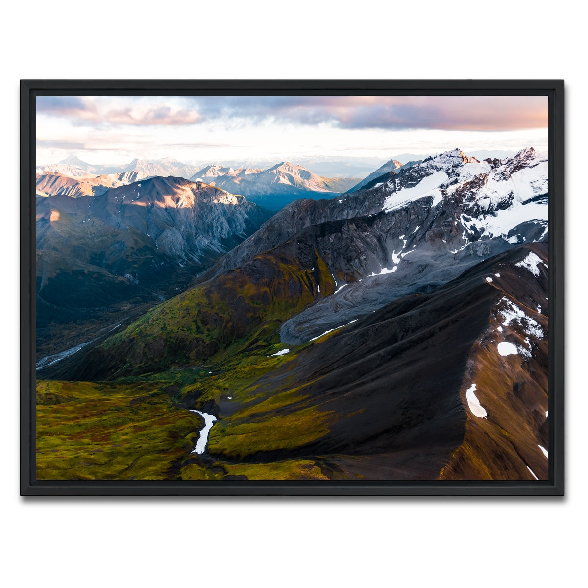 AUTO-MOCKUP WHITE | Mountains and Valleys | 1 Piece | Black Framed Canvas | group=4x3