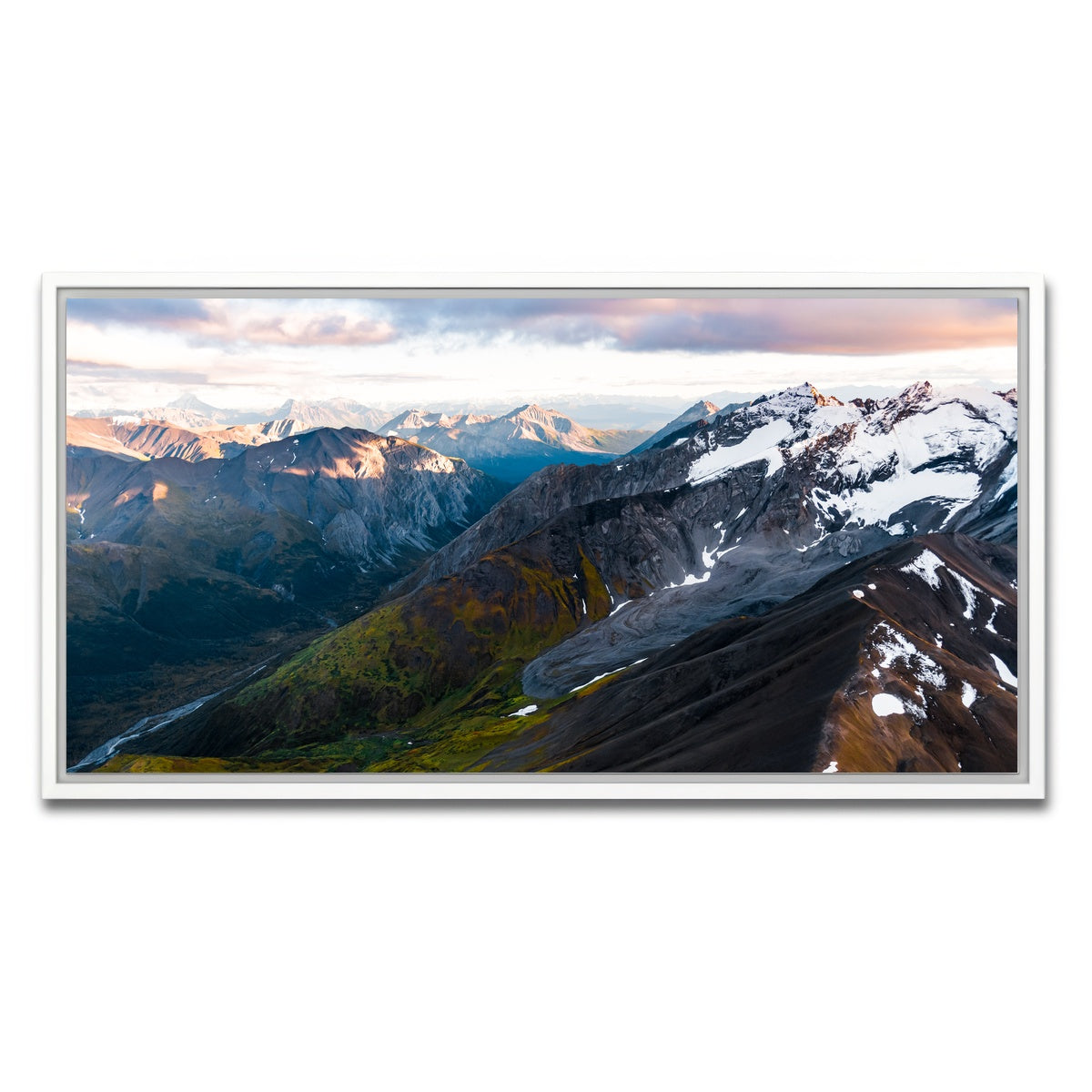 AUTO-MOCKUP WHITE | Mountains and Valleys | 1 Piece | White Framed Canvas | group=2x1