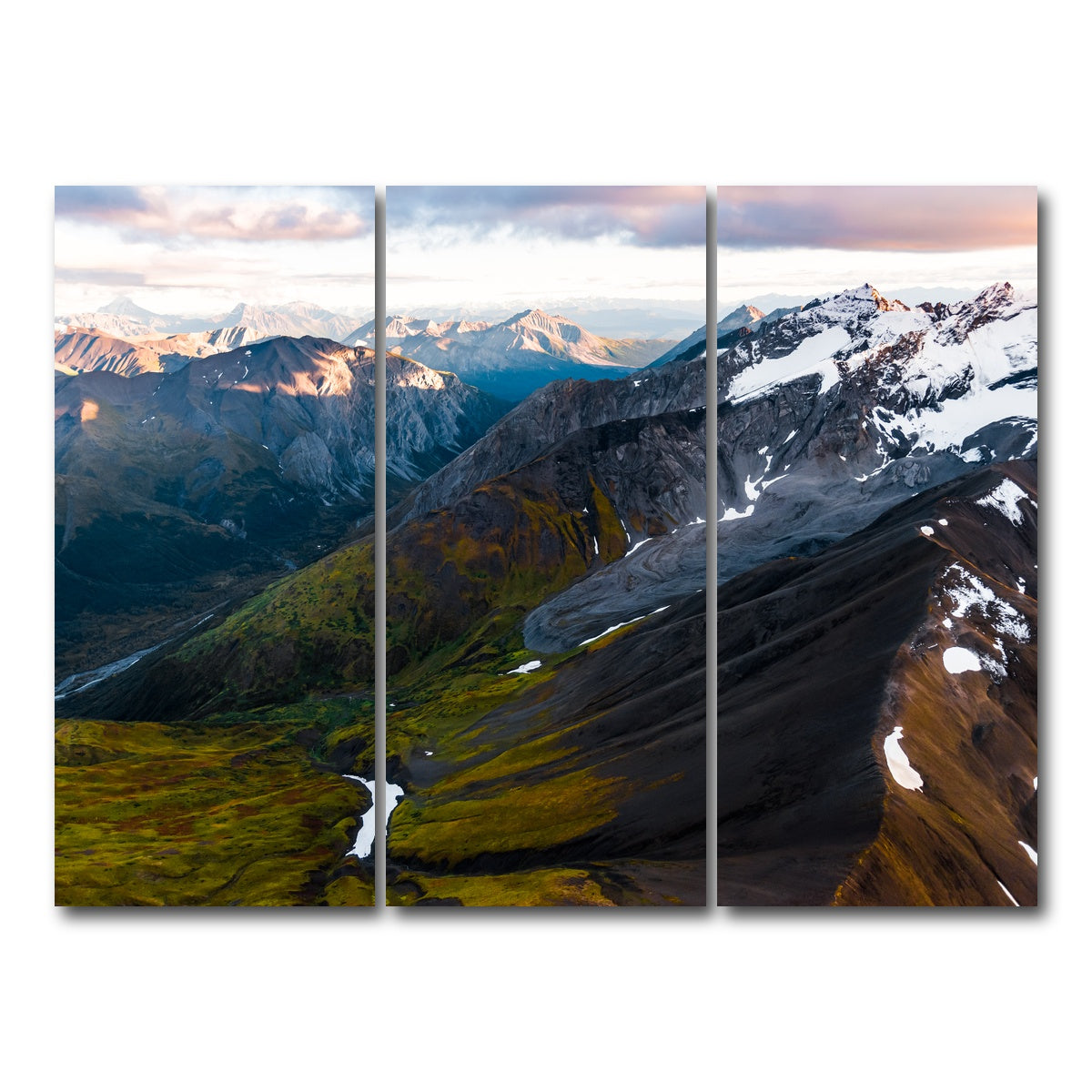 AUTO-MOCKUP WHITE | Mountains and Valleys | 3 Piece | Gallery Wrap Canvas | group=8x18