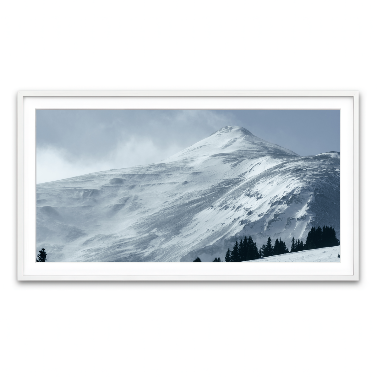 Framed Print 2x1 White