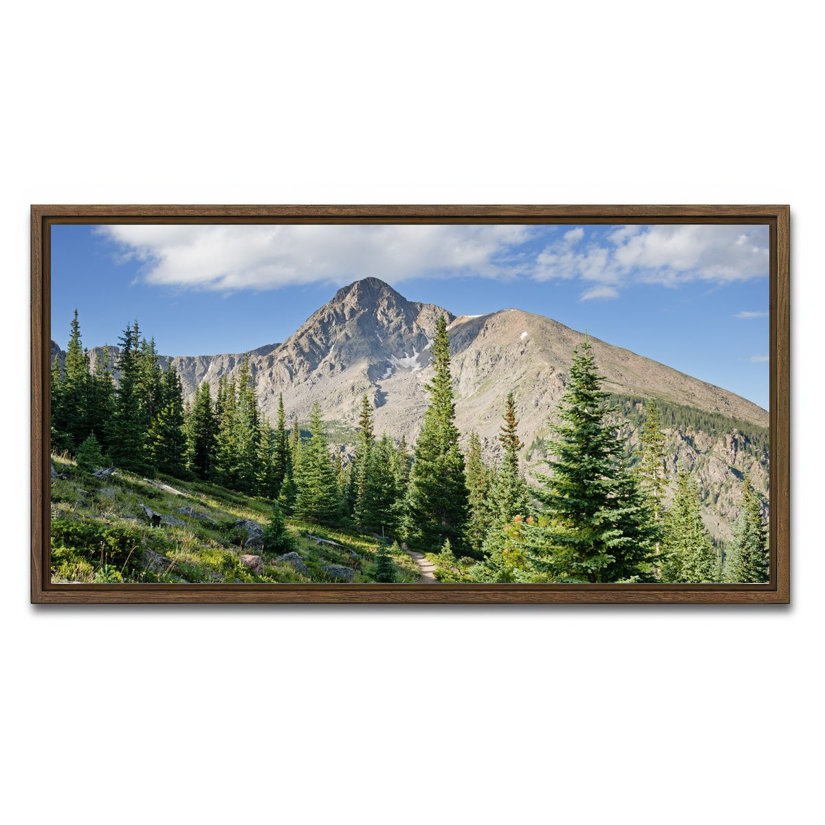 AUTO-MOCKUP WHITE | Mt. of the Holy Cross | 1 Piece | Walnut Framed Canvas | group=2x1
