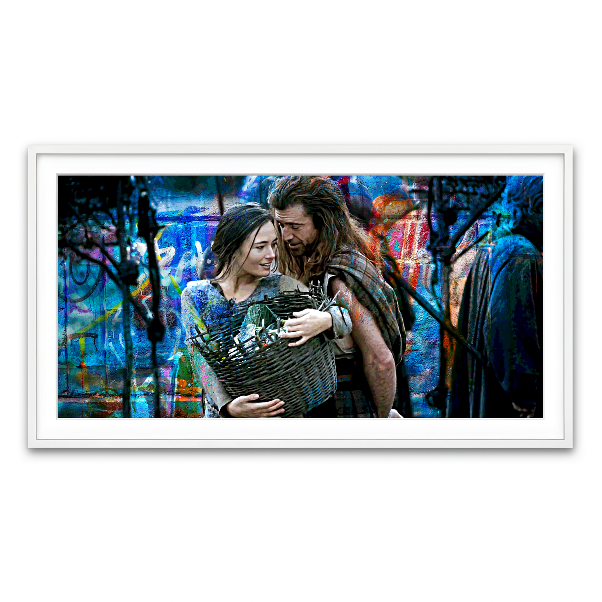 Framed Print 2x1 White