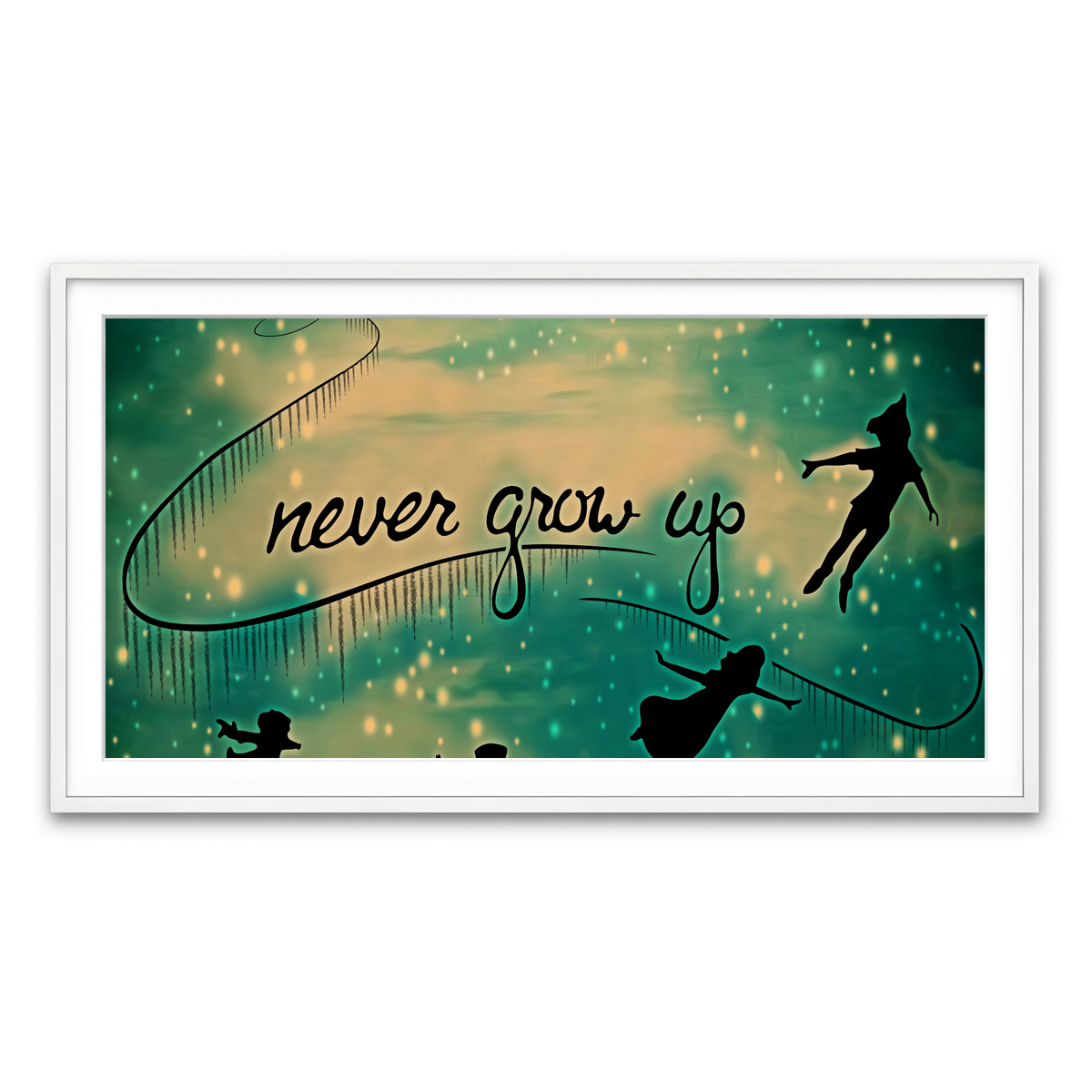 Framed Print 2x1 White