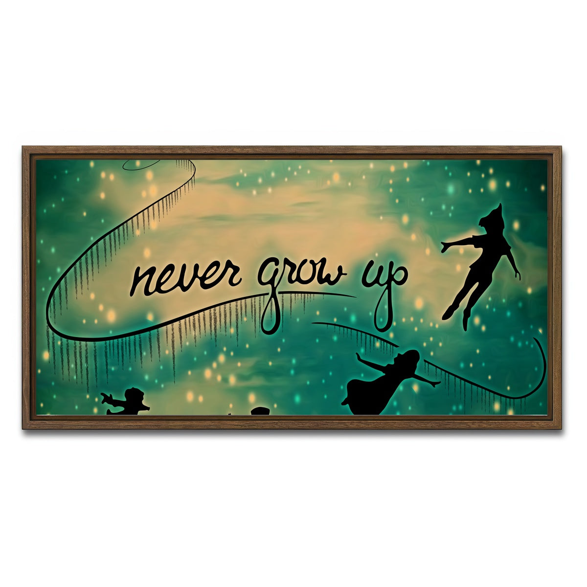 AUTO-MOCKUP WHITE | Neverland | 1 Piece | Walnut Framed Canvas | group=2x1