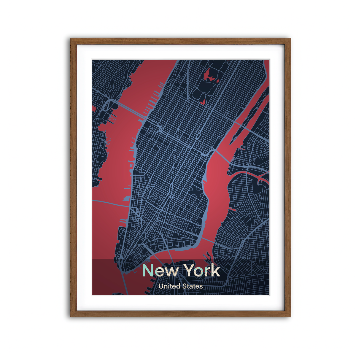 Framed Print 3x4 Walnut